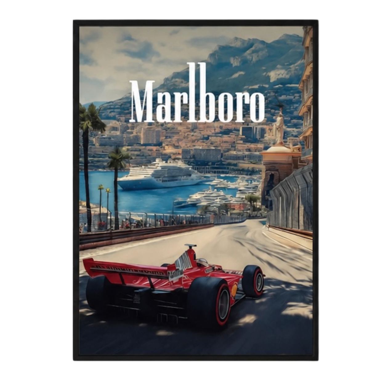 Vintage Monaco F1 | Michael Schumacher F2004 | Racing Poster