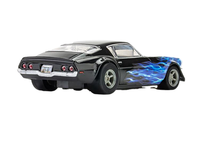 1973 Chevrolet Camaro Wild Fire Black/Blue Mega G+HO Slot Cars