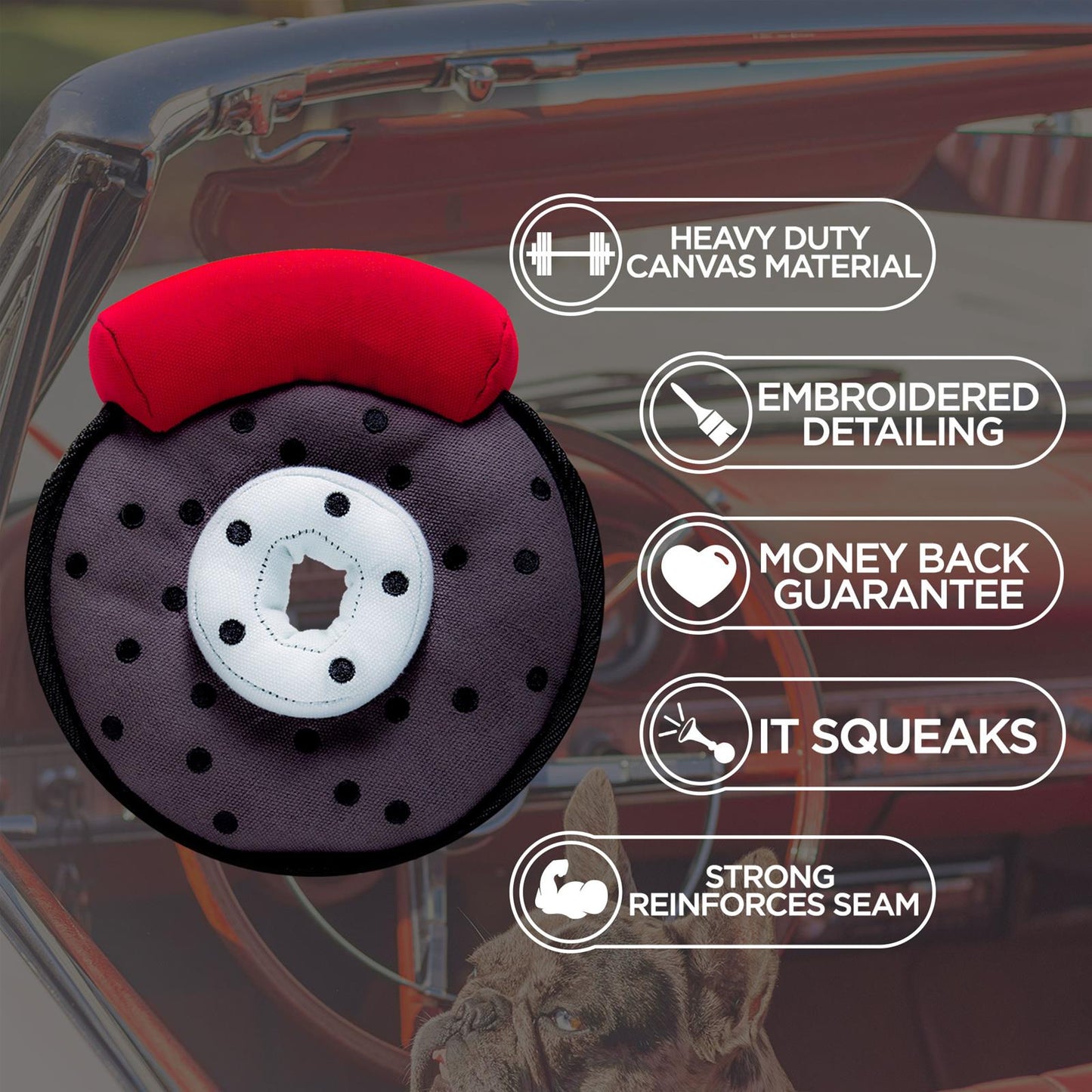 Street Iconz™ Brake Rotor and Caliper Dog Toy