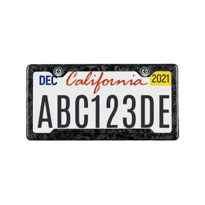 FORGED CARBON FIBER LICENSE PLATE - CLASSIC FORGED