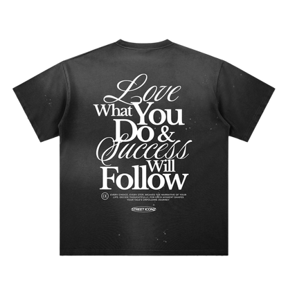 Hand-Frayed Sunfade Paint Splatter T-Shirt